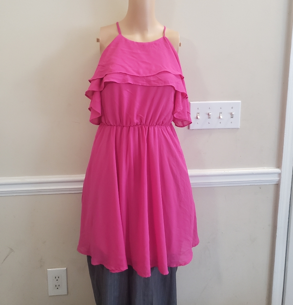 Miami Pink Ruffled Girls Dress